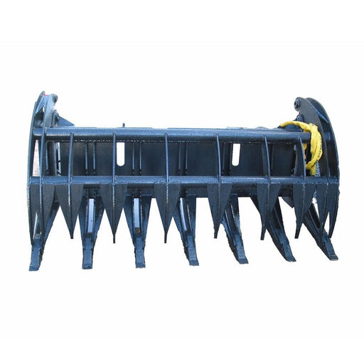 Premium Heavy Duty Root Rake Grapple Skid Steer Attachment With Teeth, 74" (93528174) - Sweatfully