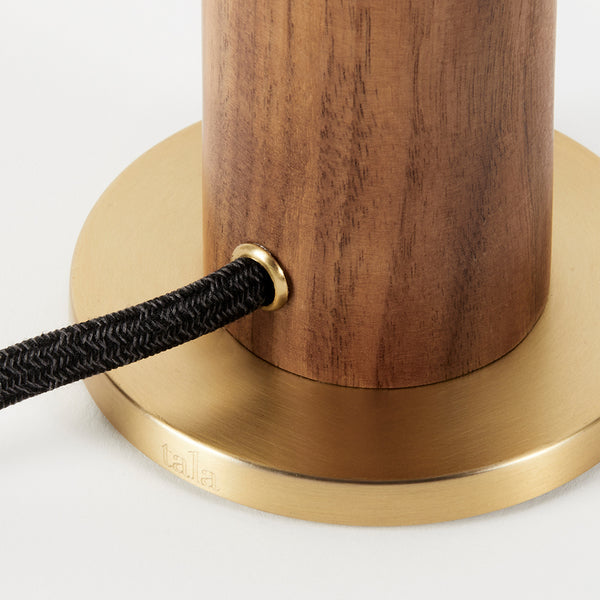 Knuckle Table Lamp in Walnut + Enno - Sweatfully