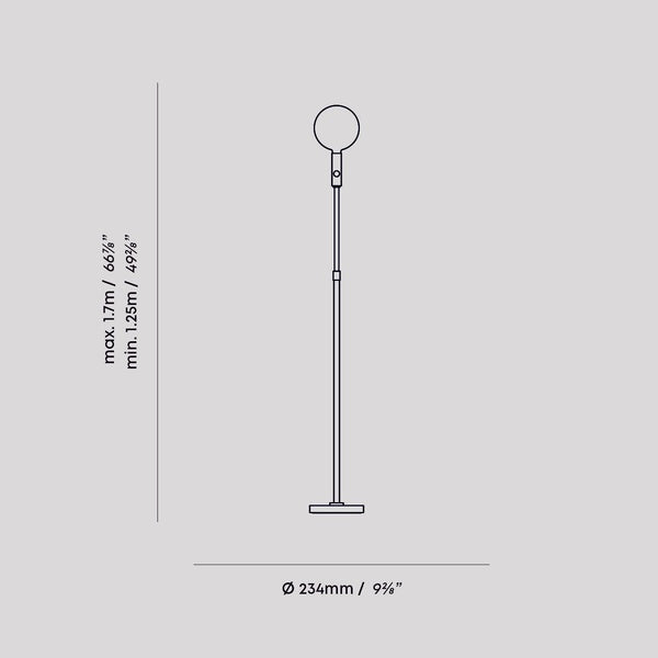 Poise Adjustable Floor Lamp in Graphite - Sweatfully
