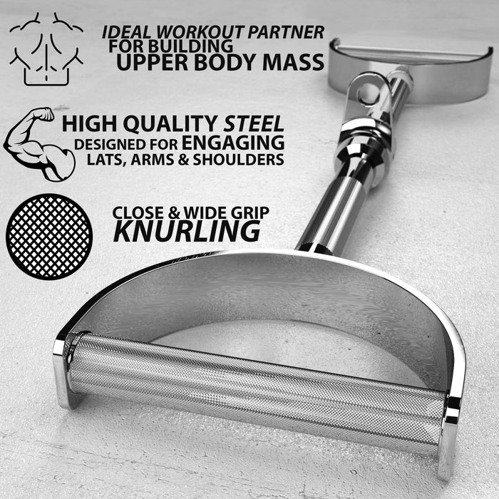 Synergee Pro-Style Lat Bar Cable Attachment - Sweatfully