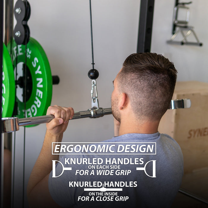 Synergee Pro-Style Lat Bar Cable Attachment - Sweatfully