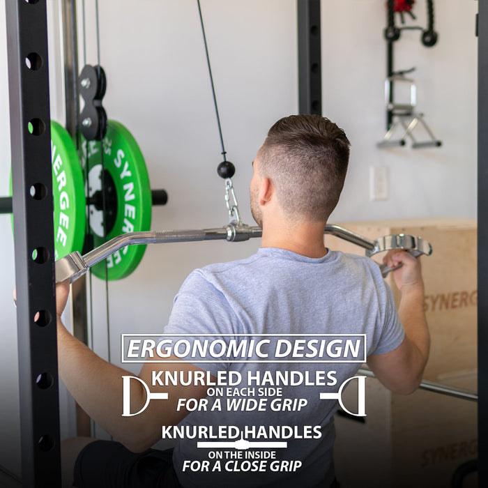 Synergee Pro-Style Lat Bar Cable Attachment - Sweatfully