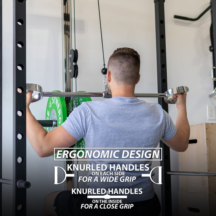 Synergee Pro-Style Lat Bar Cable Attachment - Sweatfully