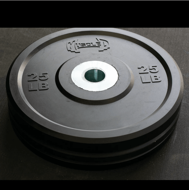 7' Stainless Steel Bearing Olympic Bar and Bumper Plate Set - Sweatfully