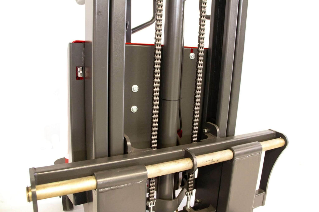 SUNMAX PS3300SE-2M Semi-Electric Pallet Stacker, 3300 lbs Capacity, 78" Lifting Height - Sweatfully