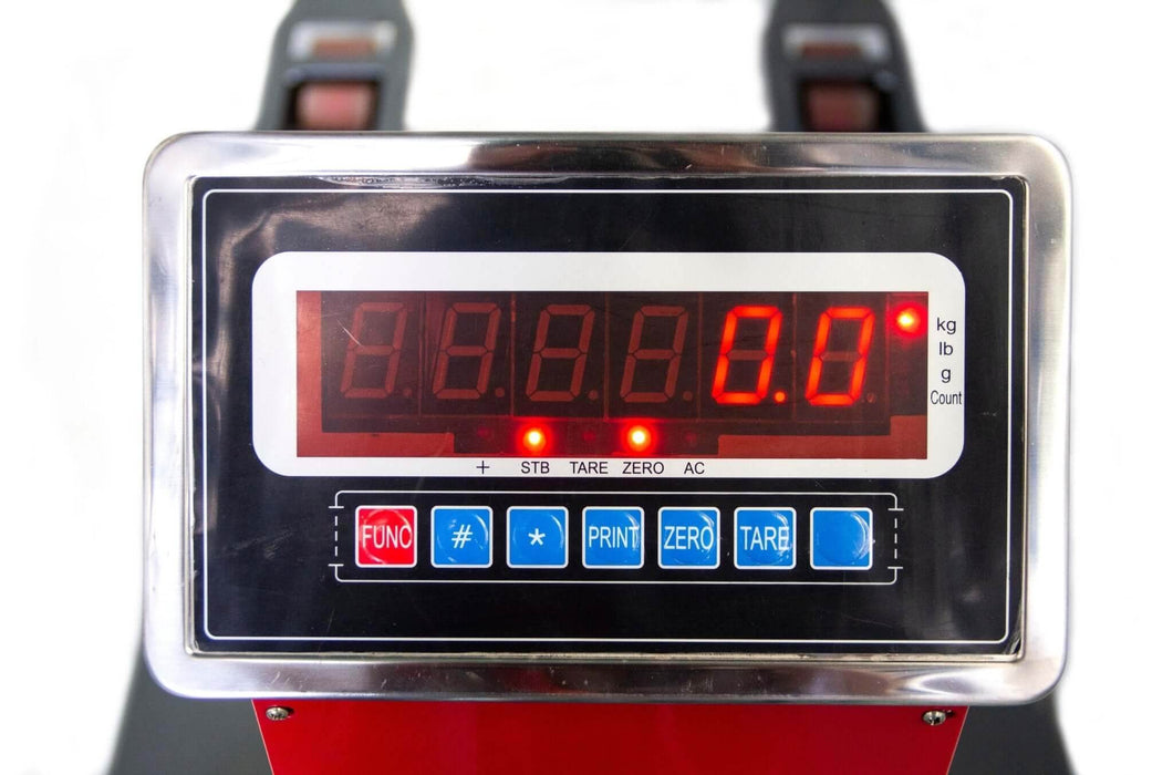 SUNMAX PT4400W Electric Walkie Pallet Truck with Built-in Scale, 4400 lbs Capacity, 45" x 27" Fork Size, Electric Brake - Sweatfully