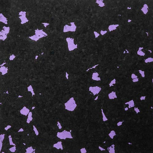 Flecks Interlocking 24 in. x 24 in. x 3/8 in. 10% Purple Rubber Floor Tile 10110 (135 sq. ft.) (6-Pack) - Sweatfully