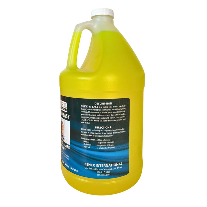 Zenex QUICK & EASY All Purpose Cleaner Concentrate for Commercial and Industrial Floor Scrubber Machines 68 Gallons - Sweatfully
