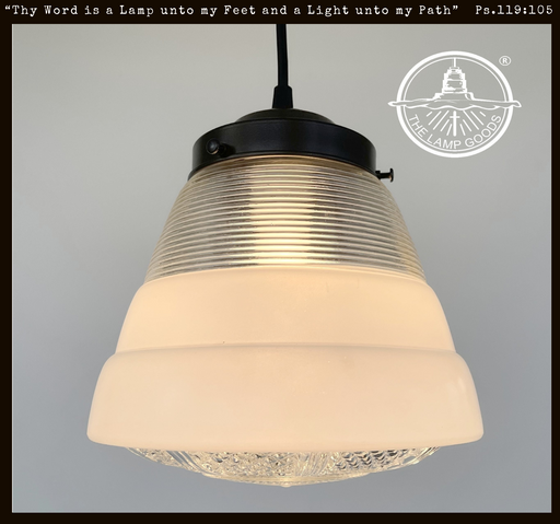 Retro 1970's Mid Century Glass Pendant Lighting - Sweatfully