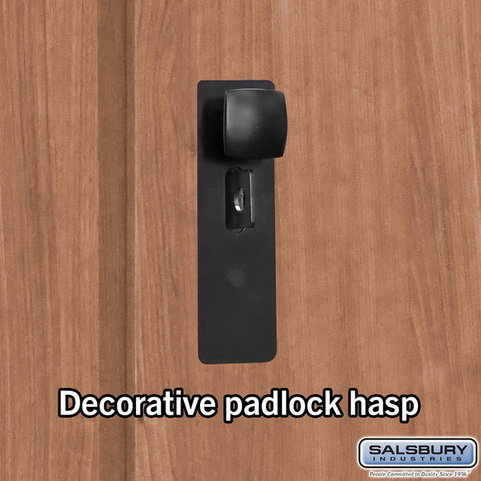 Salsbury 15" Wide Premier Wood Locker - Four Tier - 3 Wide - 6 Feet High - 21" Deep - Red Oak - Hasps - Sweatfully
