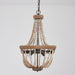 Regas 4-Light Wood Bead Candle Style Chandelier - Sweatfully