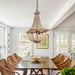 Regas 4-Light Wood Bead Candle Style Chandelier - Sweatfully