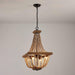 Regas 4-Light Wood Bead Candle Style Chandelier - Sweatfully