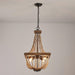 Regas 4-Light Wood Bead Candle Style Chandelier - Sweatfully
