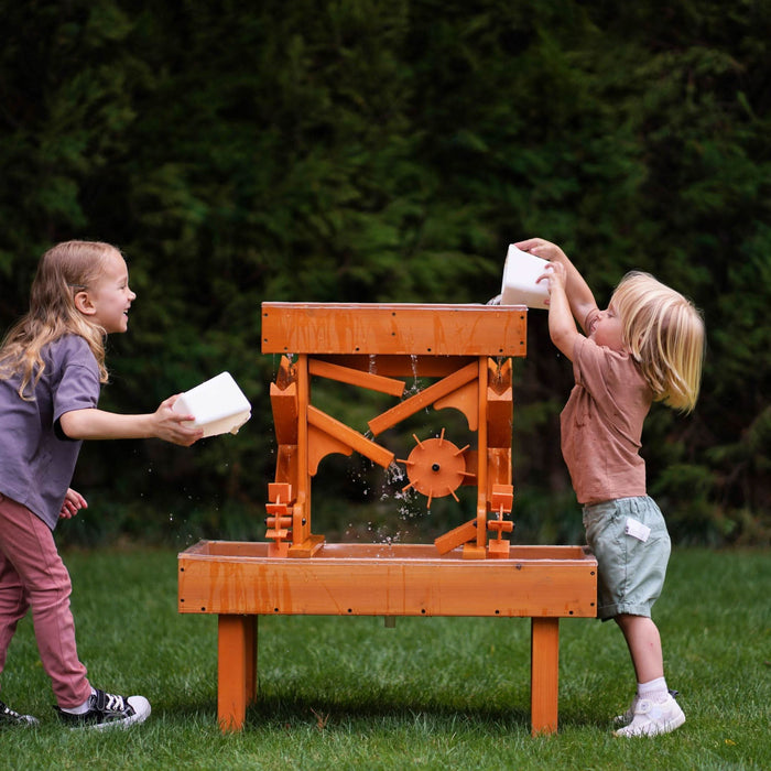 Outdoor Wooden Water Table for Toddlers | Kids’ Sensory Play Station - Sweatfully