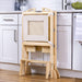 Laurel 4-in-1 Foldable Kitchen Tower, Step Stool, Slide & Chalkboard for Toddlers - Sweatfully
