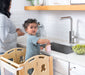 Laurel 4-in-1 Foldable Kitchen Tower, Step Stool, Slide & Chalkboard for Toddlers - Sweatfully