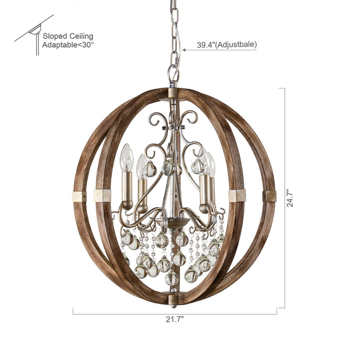Retha Brown 4-Light Caged Island Pendant Lights - Sweatfully