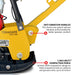 6.5 HP Honda Reverse Hydraulic Plate Compactor for Asphalt, Aggregate, Cohesive Soil Compaction - Sweatfully