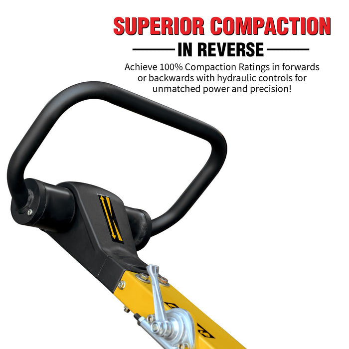 6.5 HP Honda Reverse Hydraulic Plate Compactor for Asphalt, Aggregate, Cohesive Soil Compaction - Sweatfully