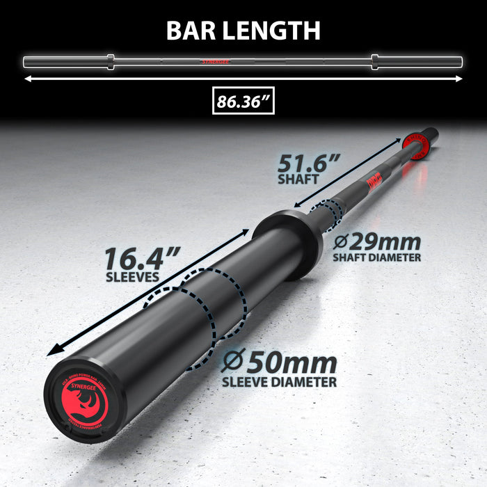 Synergee Rhino Powerlifting Barbell - Sweatfully