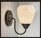 Modern 'Ribbon' 1970's Milk Glass WALL SCONCE Lighting - Sweatfully
