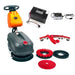 SUNMAX RT15+ 14" Walk-behind Floor Scrubber, Heavy Duty Brush, 14500 sqft/h, Lithium battery - Sweatfully