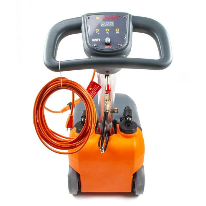 SUNMAX RT15AC 14“ Walk Behind Floor Scrubber Machine for Industrial Commercial Use, 26 ft Cord Offers Uninterrupted Power Supply - Sweatfully