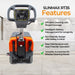 SUNMAX RT35 17" Walk-behind Floor Scrubber Machine, 19000 sqft/h, with Anti-Collision Wheel - Sweatfully