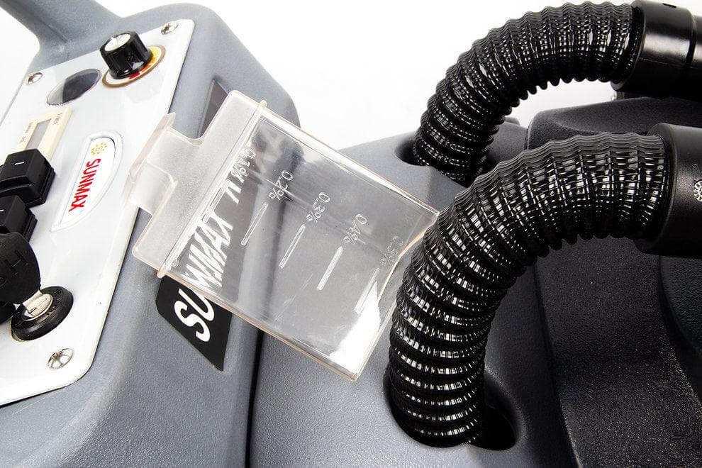 SUNMAX RT50 Battery Powered Walk-Behind Floor Scrubber, 22" Brush Cleaning Path, 30000 Sqft/h Efficiency - Sweatfully