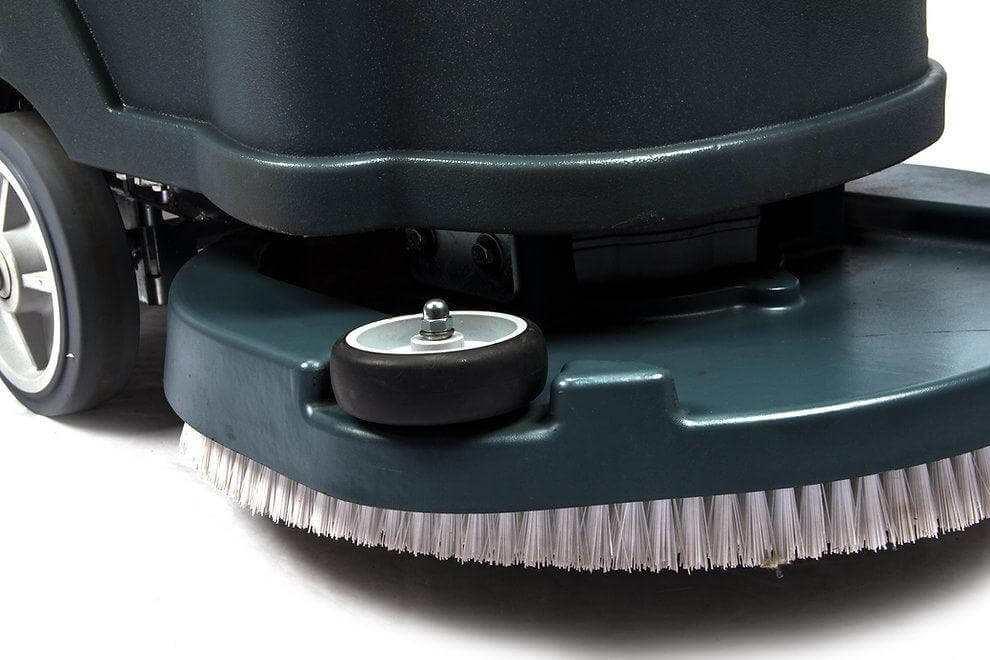 SUNMAX RT50 Battery Powered Walk-Behind Floor Scrubber, 22" Brush Cleaning Path, 30000 Sqft/h Efficiency - Sweatfully
