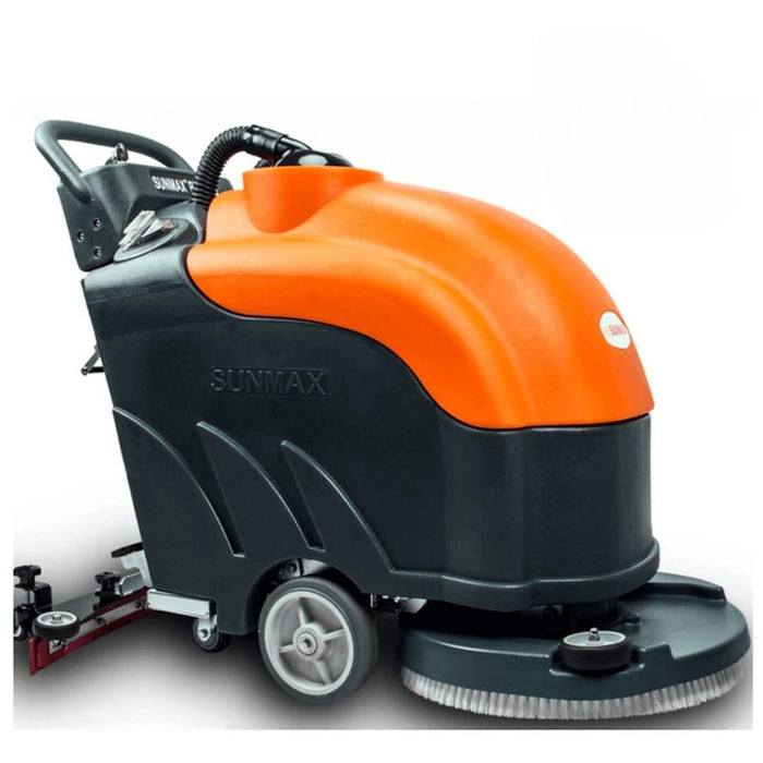 SUNMAX RT50 Battery Powered Walk-Behind Floor Scrubber, 22" Brush Cleaning Path, 30000 Sqft/h Efficiency - Sweatfully