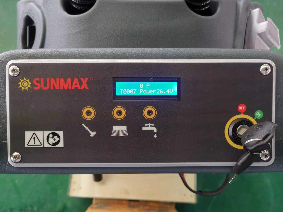 SUNMAX RT50 Battery Powered Walk-Behind Floor Scrubber, 22" Brush Cleaning Path, 30000 Sqft/h Efficiency - Sweatfully