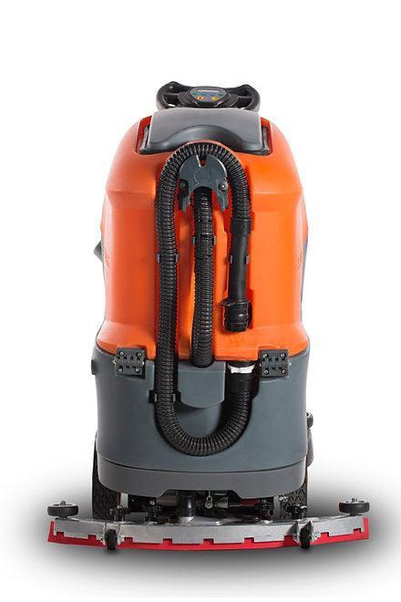 SUNMAX RT70+ Ride-On Floor Scrubber Machine, Lithium Battery, 22" Cleaning Path, 48000 Sqft/h Working Efficiency - Sweatfully