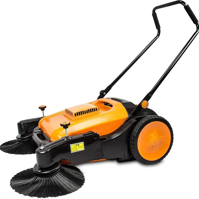 SUNMAX RT980S 38" Manual Push Powered Floor Sweeper, Triple Brooms, 38000 Sqft/h Efficiency - Sweatfully