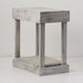 Rustic Wood Square Side Table with Shelf - Sweatfully