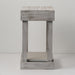 Rustic Wood Square Side Table with Shelf - Sweatfully