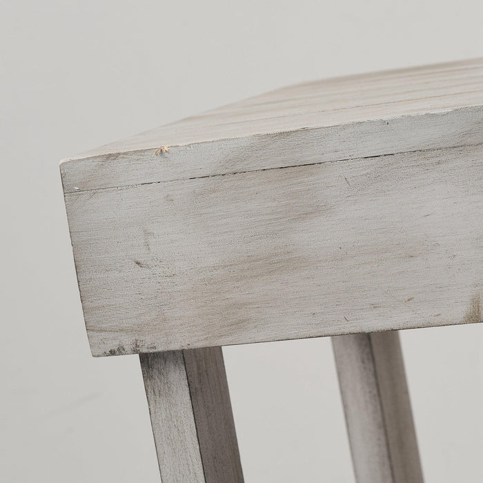 Rustic Wood Square Side Table with Shelf - Sweatfully