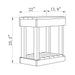 Rustic Wood Square Side Table with Shelf - Sweatfully