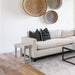 Rustic Wood Square Side Table with Shelf - Sweatfully