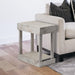 Rustic Wood Square Side Table with Shelf - Sweatfully
