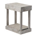 Rustic Wood Square Side Table with Shelf - Sweatfully