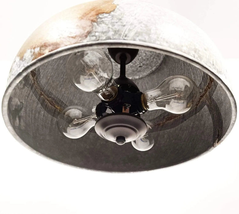 Large Rustic Bucket Chandelier Light - Sweatfully