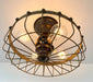 Rustic Industrial Cage Ceiling Light Fixture - Sweatfully