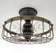 Rustic Industrial Cage Ceiling Light Fixture - Sweatfully