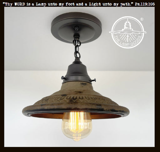 Pre Order -Rustic Industrial Farmhouse Ceiling Light - Sweatfully