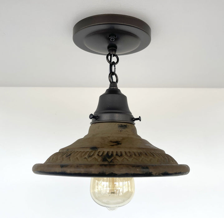 Pre Order -Rustic Industrial Farmhouse Ceiling Light - Sweatfully