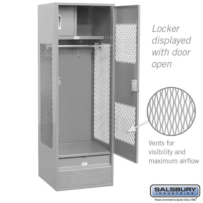 Salsbury 24" Wide Vented Gear Metal Locker - 6 Feet High - 24 Inches Deep