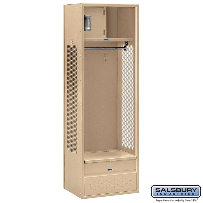 Salsbury 24" Wide Open Access Metal Locker - 6 Feet High - 18 Inches Deep