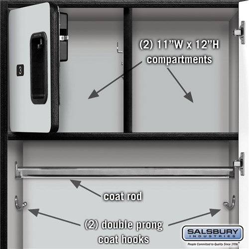 Salsbury 24" Wide Designer Wood Gear Locker - 6 Feet High - 24 Inches Deep